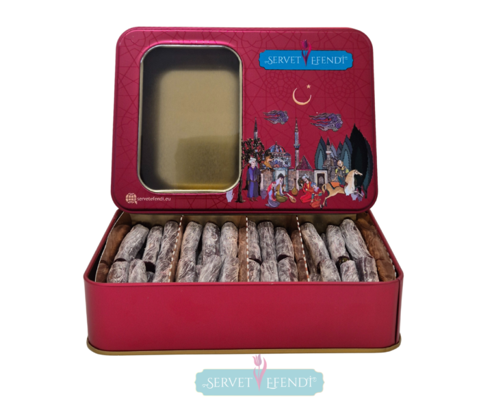 Böğürtlenli Fıstıklı Parmak Lokum Metal Kutu - Görsel 2