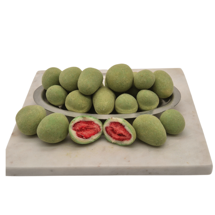 102 Matcha Aromalı Gerçek Çilekli Draje - Görsel 1