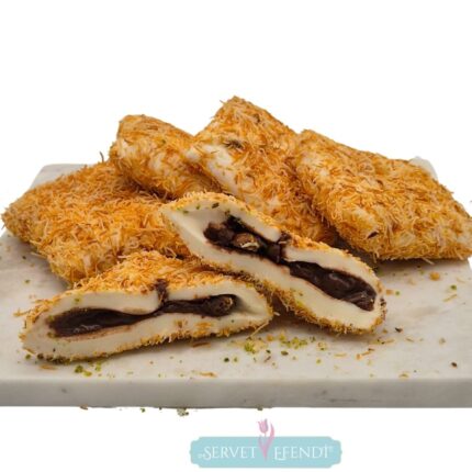 Kadayıflı Fıstıklı Çikolatalı Muska Lokum