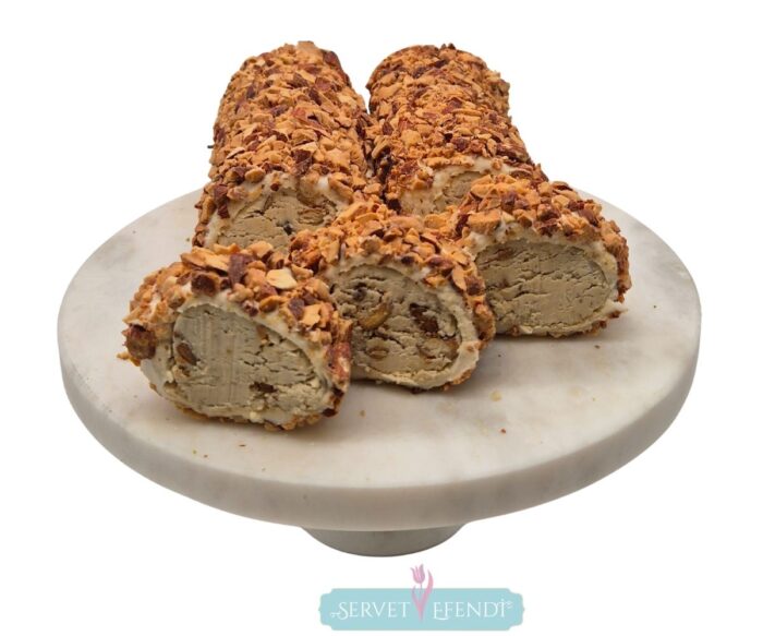 130 Pirinç Badem Kaplamalı Bademli Sarma Lokum - Görsel 1