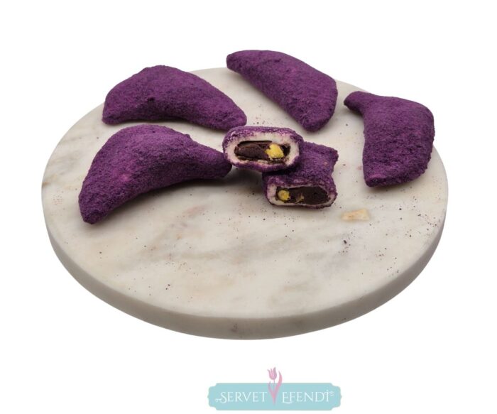 136 Karadutlu Çikolatalı Fıstıklı Ay Lokum - Görsel 1