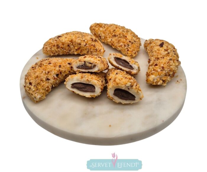 146 Pirinç Fındıklı Çikolatalı Fıstıklı Ay Lokum - Görsel 1