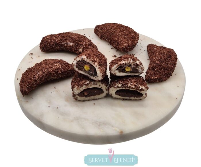 147 Toz Kakaolu Çikolatalı Fıstıklı Ay Lokum - Görsel 1