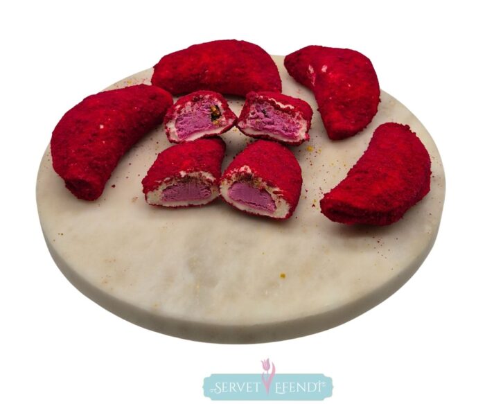 150 Frambuaz Kremali Fıstıklı Ay Lokum - Görsel 1