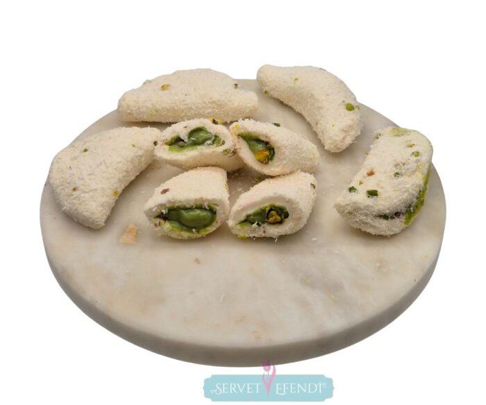 152 Hindistan Cevizli Fıstık Kremalı Ay Lokum - Görsel 1