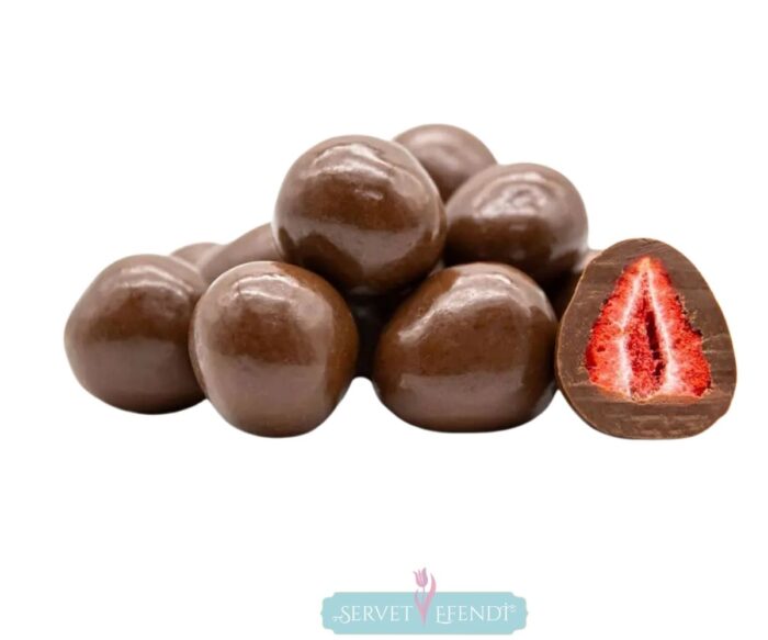 Gerçek Çilekli Sütlü Çikolatalı Draje - Görsel 1
