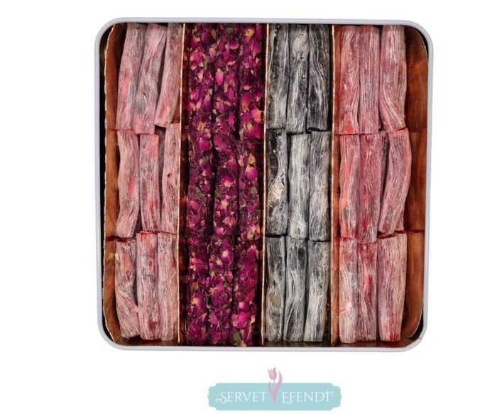 24 Karışık Parmak Lokum Buyuk Kutu Metal - Görsel 1