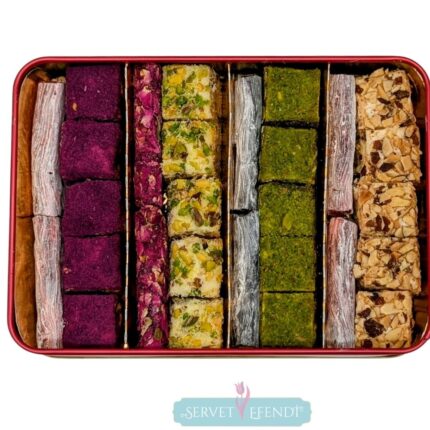 Baklava Dilim&Parmak Lokum Metal Kutu