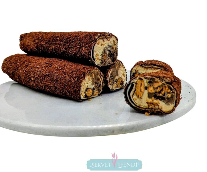 94 Browni Sütlü Çikolatalı Fıstık&Badem Sarma L - Görsel 1