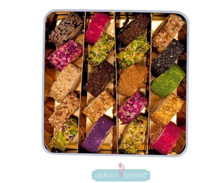 k badem (6) Karışık Premium Lokum Buyuk Kutu - Görsel 1