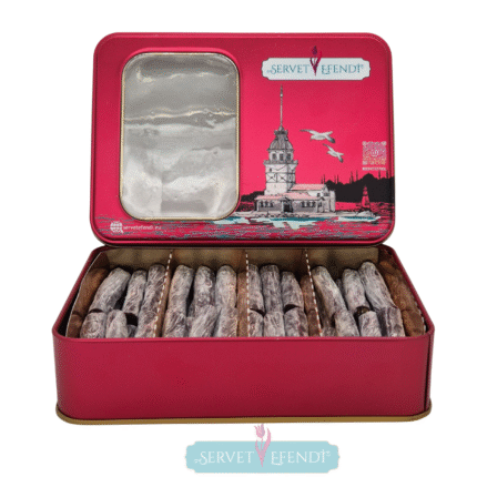 Böğürtlenli Fıstıklı Parmak Lokum Metal Kutu